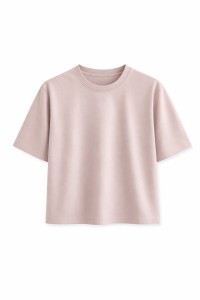 Koszulka basic cupro EVA REGULAR, blady róż